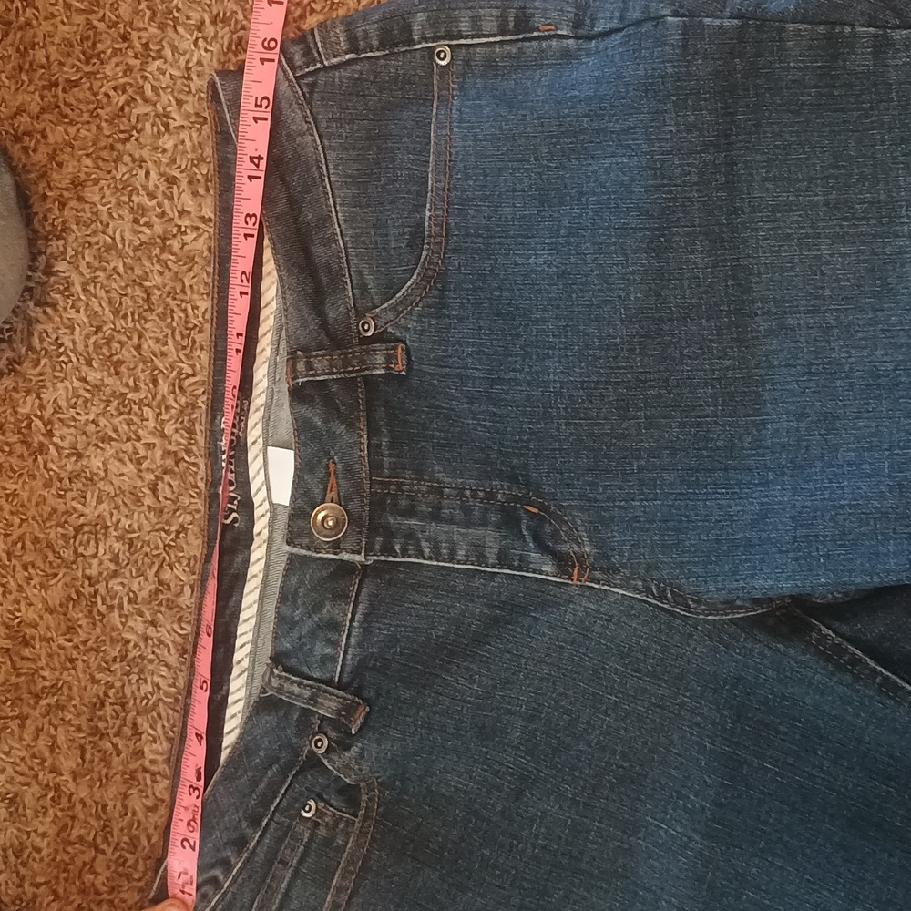 St. John's Bay Dark Blue Straight Leg Jeans - Picture 7 of 7